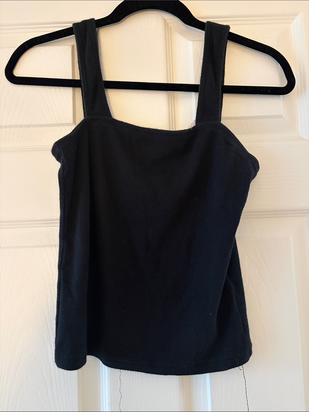 Abercrombie & Fitch Black Ribbed Square Neck Tank
